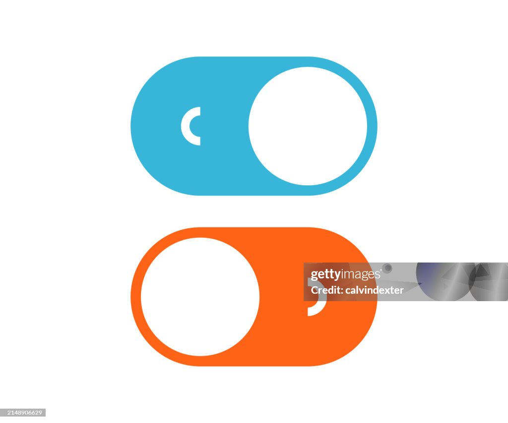 Turning On And Off Buttons Design High-Res Vector Graphic - Getty Images