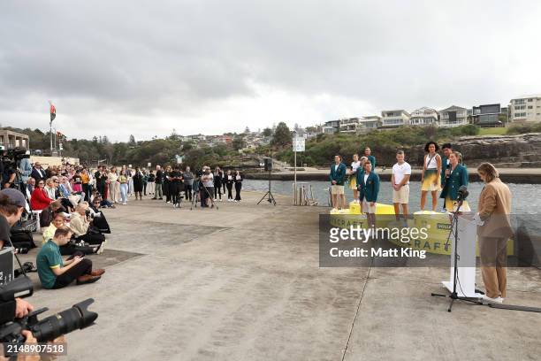 General view during the Australian 2024 Paris Olympic Games Official Uniform Launch at Clovelly Surf Club on April 17, 2024 in Sydney, Australia.