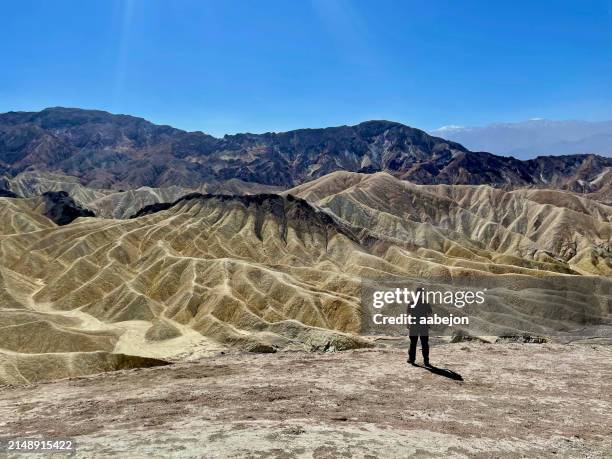 view from zabriskie point - parque nacional do vale da morte imagens e fotografias de stock