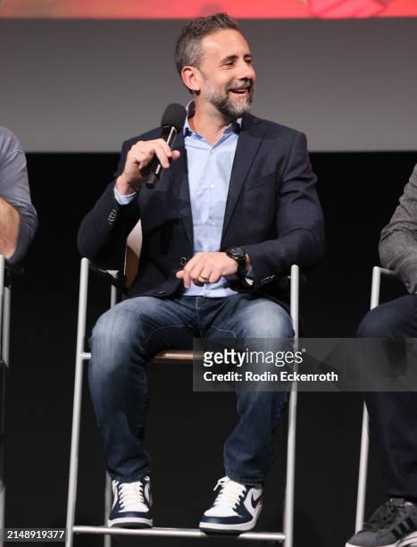 Executive Producer/Showrunner Scott Marder speaks onstage at Adult Swim's 'Rick and Morty' FYC Event at Saban Media Center on April 16, 2024 in North...