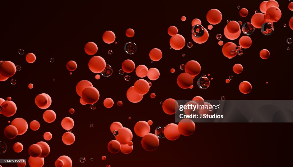 Close up blood stream concept