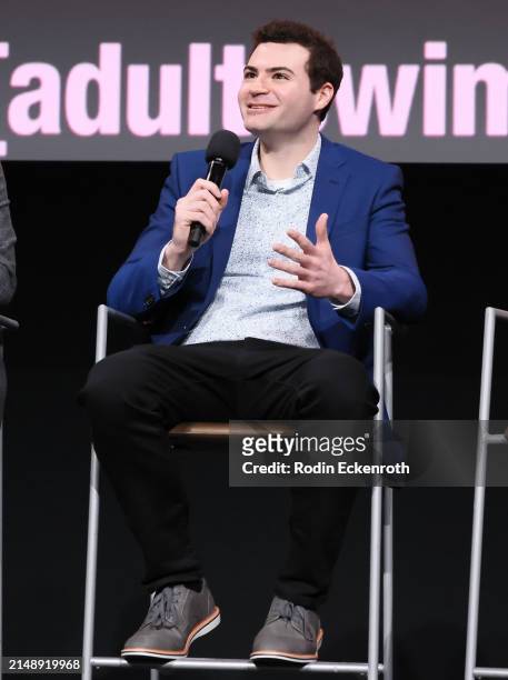 Harry Belden speaks onstage at Adult Swim's 'Rick and Morty' FYC Event at Saban Media Center on April 16, 2024 in North Hollywood, California.
