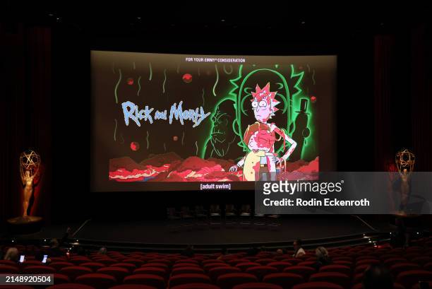 View of the theater at Adult Swim's 'Rick and Morty' FYC Event at Saban Media Center on April 16, 2024 in North Hollywood, California.
