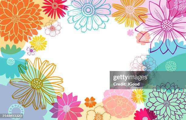 stockillustraties, clipart, cartoons en iconen met abstract background with flowers - bloemenmotief