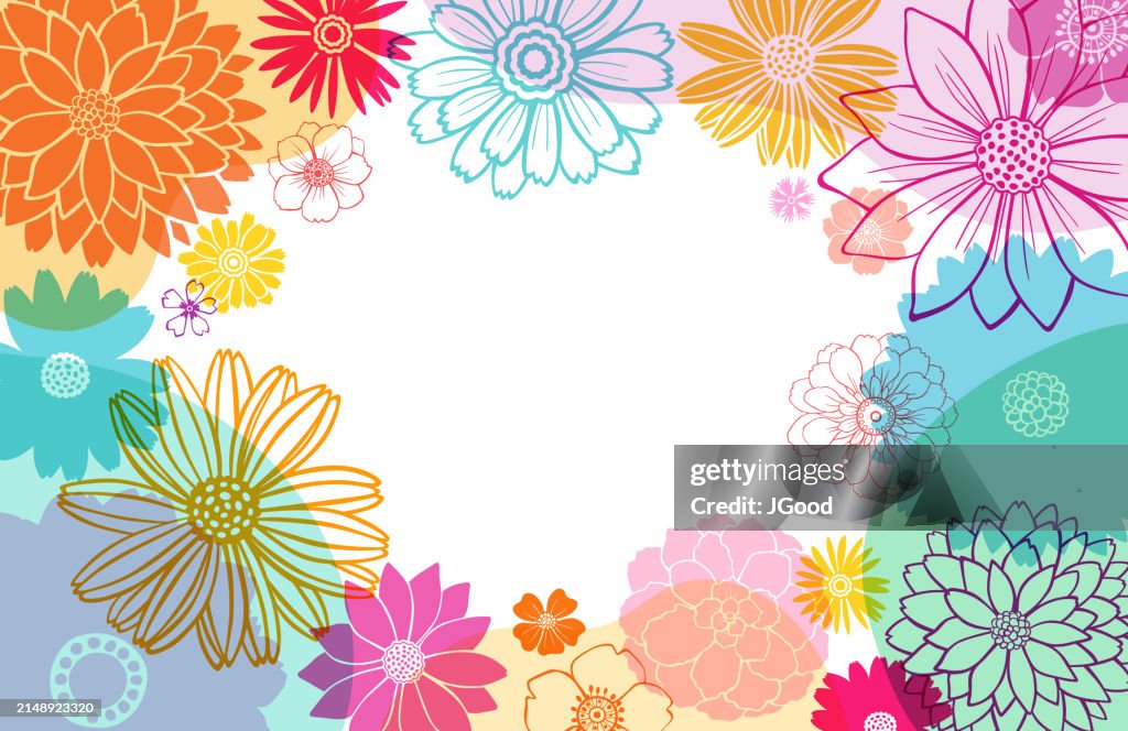 Abstract background with flowers