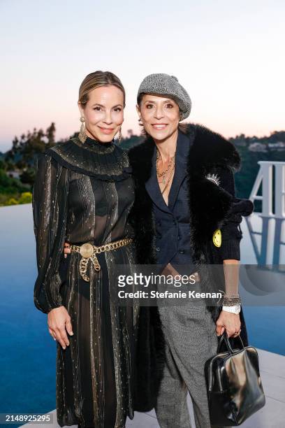 Maria Bello and Dominique Crenn pose as Audemars Piguet hosts a special evening with John Mayer to Celebrate latest collaboration at a private...