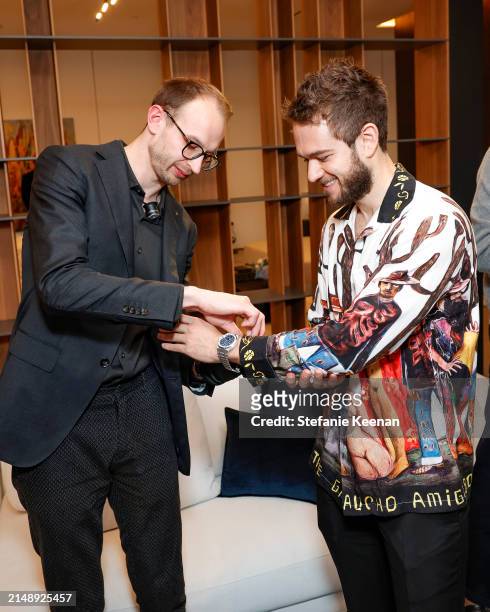 Zedd is seen as Audemars Piguet hosts a special evening with John Mayer to Celebrate latest collaboration at a private residence on April 16, 2024 in...