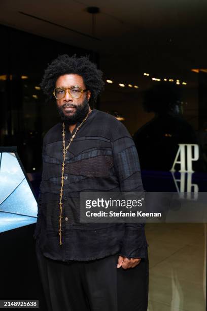 Questlove poses as Audemars Piguet hosts a special evening with John Mayer to Celebrate latest collaboration at a private residence on April 16, 2024...