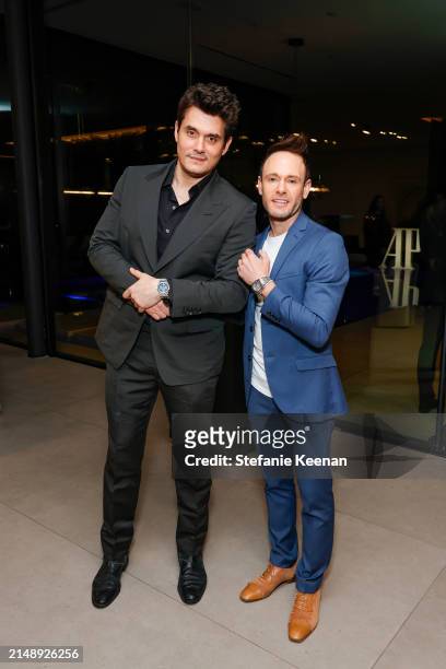 John Mayer and guest pose as Audemars Piguet hosts a special evening with John Mayer to Celebrate latest collaboration at a private residence on...