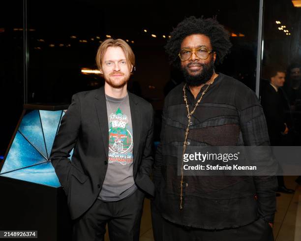 Finneas O'Connell and Questlove pose as Audemars Piguet hosts a special evening with John Mayer to Celebrate latest collaboration at a private...