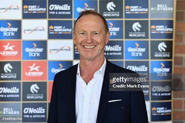 Jets CEO Shane Mattiske looks on during a Newcastle Jets A-League Women media opportunity at Maitland Sportsground on April 17, 2024 in Newcastle,...