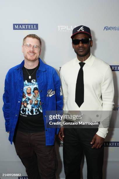 Will “ill Will” Lavin and Skepta during the Skepta and guests at Soho Warehouse, "Tribal Mark" Los Angeles Premiere, with Formula E and Martell Blue...