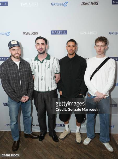 Hector Dockrill, Joshua Faulkner, Myles Omeally and Stevo1k during the Skepta and guests at Soho Warehouse, "Tribal Mark" Los Angeles Premiere, with...