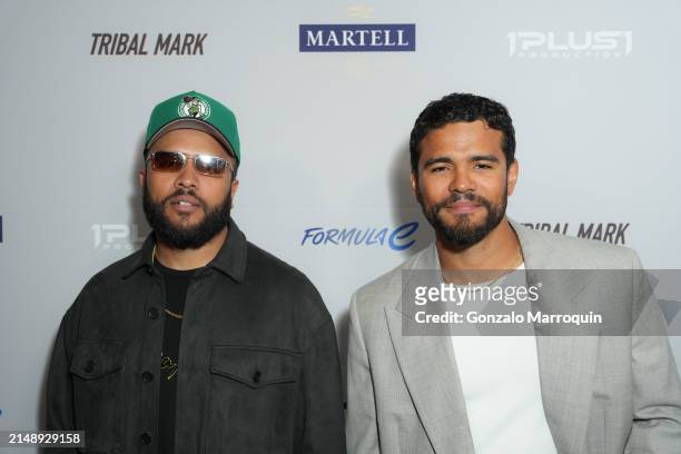 Big Zeeko and Jacob Scipio during the Skepta and guests at Soho Warehouse, "Tribal Mark" Los Angeles Premiere, with Formula E and Martell Blue Swift...