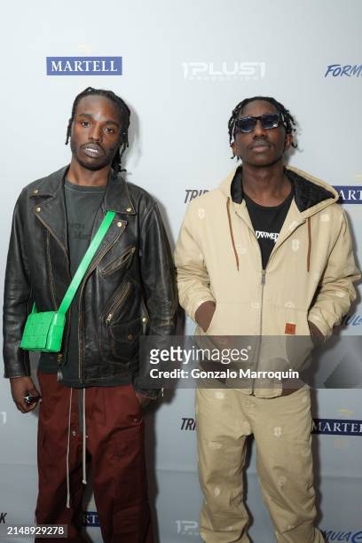 Ade Oyeyemi and Mouhamed Jah during the Skepta and guests at Soho Warehouse, "Tribal Mark" Los Angeles Premiere, with Formula E and Martell Blue...