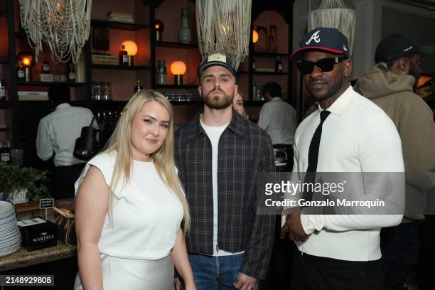 Milly May, Hector Dockrill and Skepta during the Skepta and guests at Soho Warehouse, "Tribal Mark" Los Angeles Premiere, with Formula E and Martell...