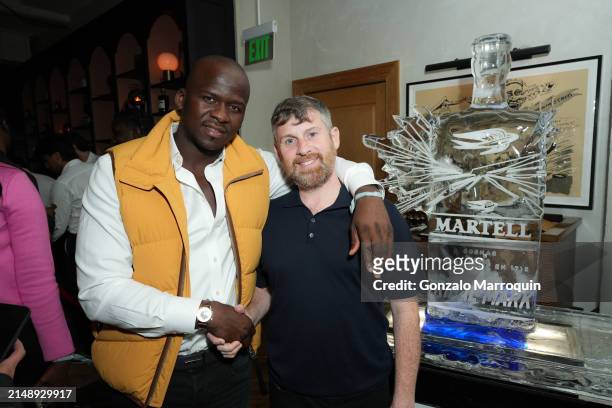 Dwight Okechukwu and Paddy during the Skepta and guests at Soho Warehouse, "Tribal Mark" Los Angeles Premiere, with Formula E and Martell Blue Swift...