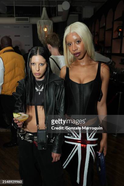 Peri Rosenzweig and Mowalola during the Skepta and guests at Soho Warehouse, "Tribal Mark" Los Angeles Premiere, with Formula E and Martell Blue...