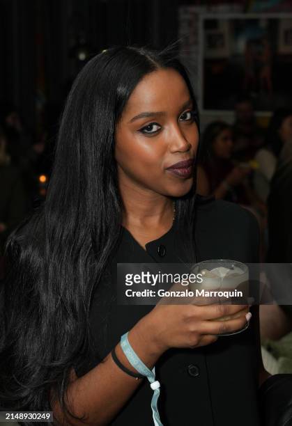 Taj attends the Skepta and guests at Soho Warehouse, "Tribal Mark" Los Angeles Premiere, with Formula E and Martell Blue Swift at Soho Warehouse on...