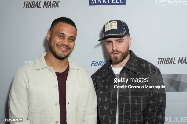 Adam Strawford and Hector Dockrill during the Skepta and guests at Soho Warehouse, "Tribal Mark" Los Angeles Premiere, with Formula E and Martell...