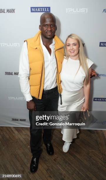 Dwight Okechukwu and Milly May during the Skepta and guests at Soho Warehouse, "Tribal Mark" Los Angeles Premiere, with Formula E and Martell Blue...