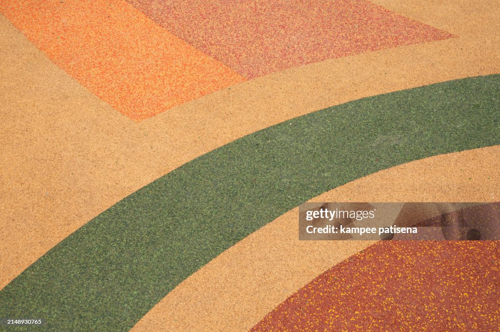 Colorful Rubber Mat background on a Children's Playground