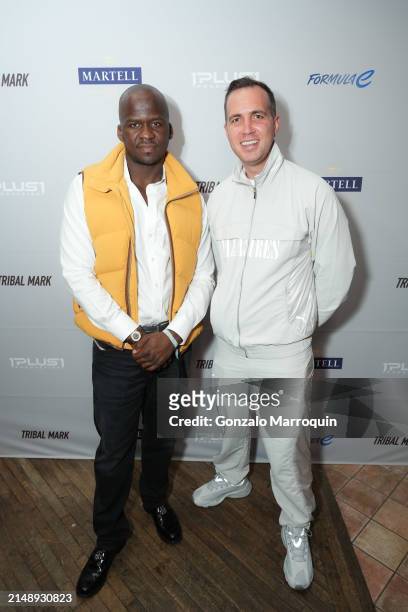 Dwight Okechukwu and Charlie Groom during the Skepta and guests at Soho Warehouse, "Tribal Mark" Los Angeles Premiere, with Formula E and Martell...