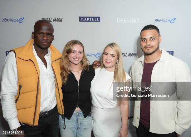 Dwight Okechukwu, Micaela Cohen, Milly May and Adam Strawford during the Skepta and guests at Soho Warehouse, "Tribal Mark" Los Angeles Premiere,...