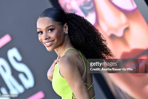 Zuri Hall attends the Los Angeles Premiere of Amazon MGM Studios "Challengers" at Westwood Village Theater on April 16, 2024 in Los Angeles,...