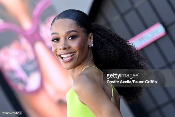 Zuri Hall attends the Los Angeles Premiere of Amazon MGM Studios "Challengers" at Westwood Village Theater on April 16, 2024 in Los Angeles,...
