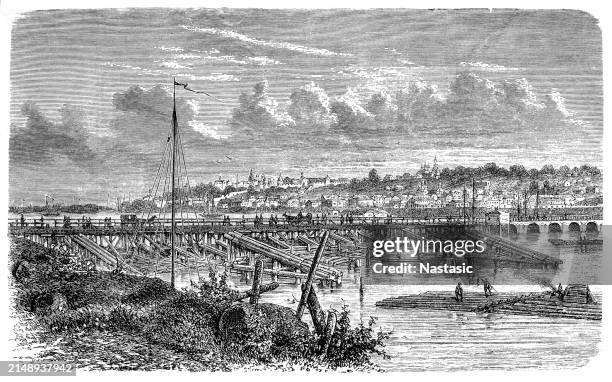 nizhny novgorod, 19th century - nizhny novgorod stock illustrations