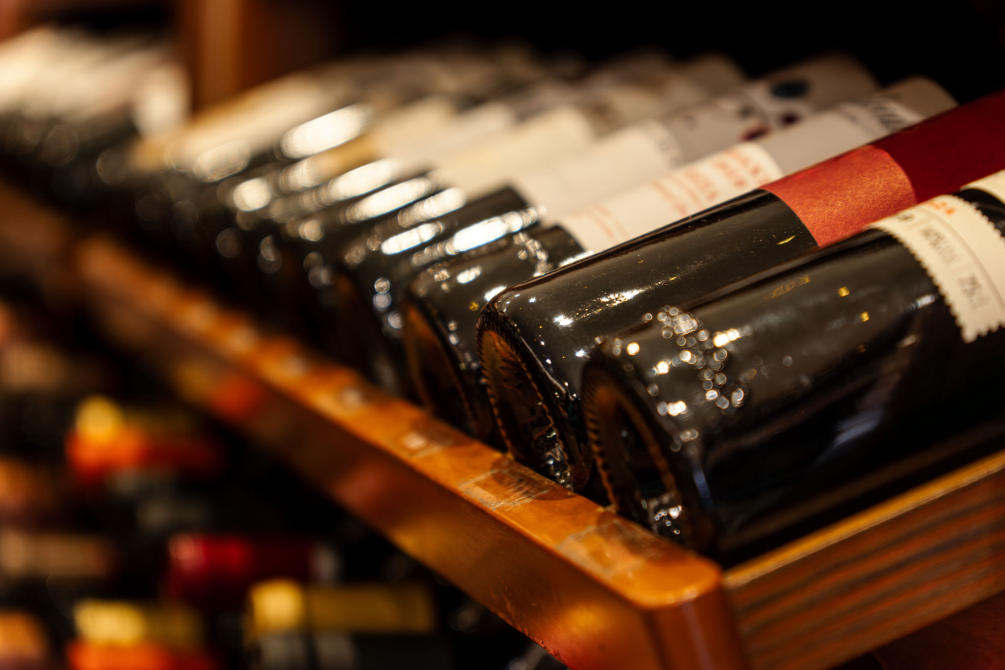 wine tasting setup