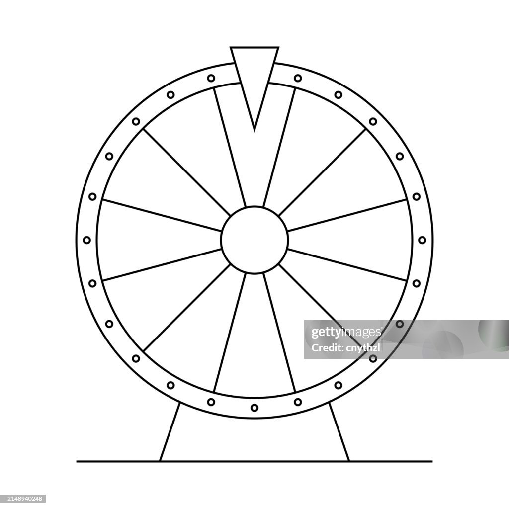 Spinning Fortune Wheel Vector Illustration. Lucky, Online Promotion Events, Casino, Prize.