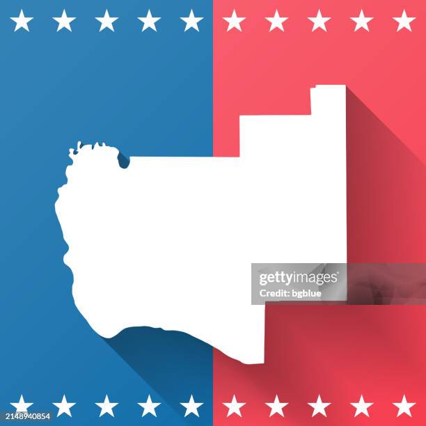 jersey county, illinois. map on blue and red background - jersey background stock illustrations
