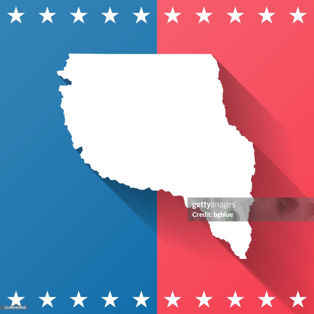 Le comté de Nacogdoches, situé dans l’État du Texas. Carte sur fond bleu et rouge