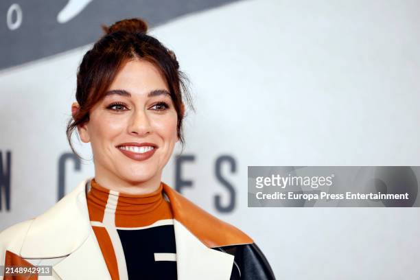 Actress Blanca Suarez posing during the presentation of the film 'Disco, Ibiza, Locomia' at the URSO hotel in Madrid, April 17 in Madrid, Spain.