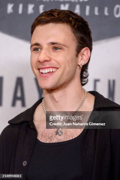 Iván Pellicer attends the Madrid photocall for "Disco, Ibiza, Locomía" at Hotel URSO on April 17, 2024 in Madrid, Spain.