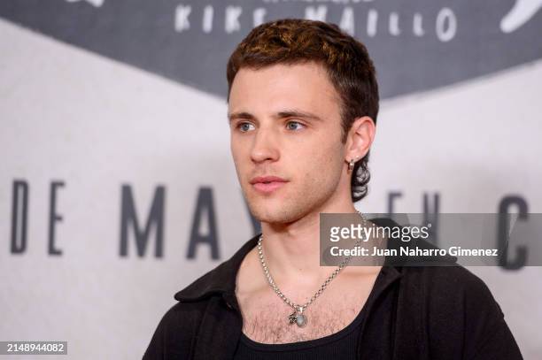 Iván Pellicer attends the Madrid photocall for "Disco, Ibiza, Locomía" at Hotel URSO on April 17, 2024 in Madrid, Spain.