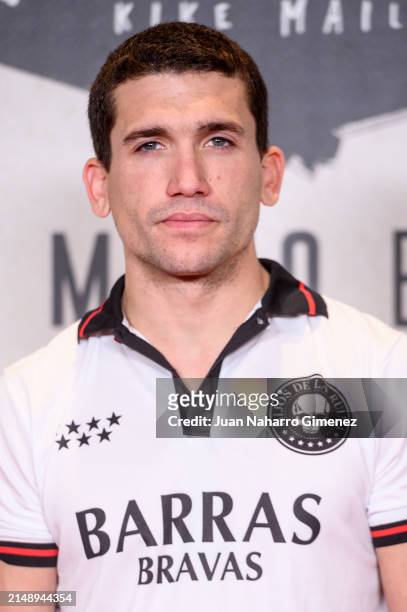 Jaime Lorente attends the Madrid photocall for "Disco, Ibiza, Locomía" at Hotel URSO on April 17, 2024 in Madrid, Spain.