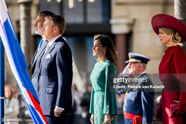 King Willem-Alexander of The Netherlands and Queen Maxima of The Netherlands welcome King Felipe of Spain and Queen Letizia of Spain with an official...