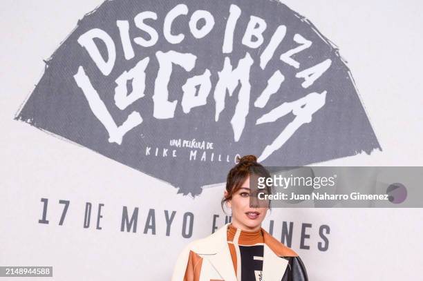 Blanca Suarez attends the Madrid photocall for "Disco, Ibiza, Locomía" at Hotel URSO on April 17, 2024 in Madrid, Spain.