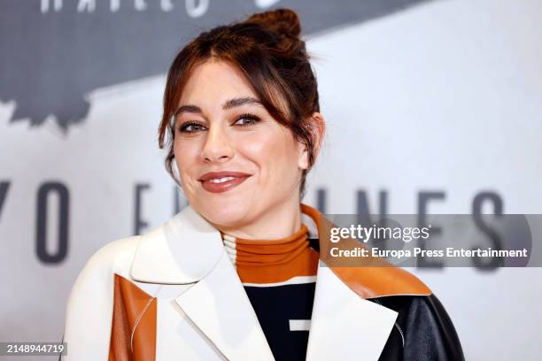 Actress Blanca Suarez posing during the presentation of the film 'Disco, Ibiza, Locomia' at the URSO hotel in Madrid, April 17 in Madrid, Spain.