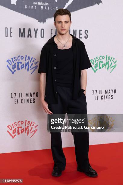 Ivan Pellicer attends the Madrid photocall for "Disco, Ibiza, Locomía" at Hotel URSO on April 17, 2024 in Madrid, Spain.