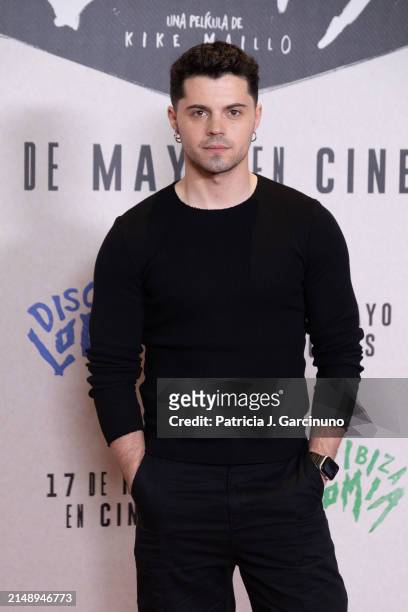 Javier Morgade attends the Madrid photocall for "Disco, Ibiza, Locomía" at Hotel URSO on April 17, 2024 in Madrid, Spain.