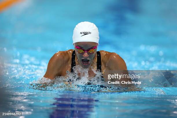 Kaylee McKeown competes in the Women’s Open 200m Individual Medley Final during the 2024 Australian Open Swimming Championships at Gold Coast Aquatic...