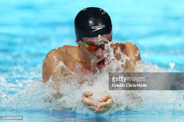 Zac Stubblety-Cook competes in the Men's Open 100m Breaststroke during the 2024 Australian Open Swimming Championships at Gold Coast Aquatic Centre...