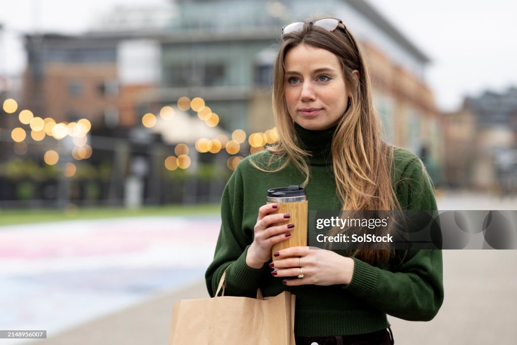 Enjoying Coffee Outdoors