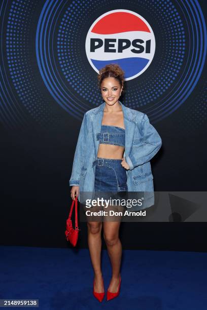 Olivia Rogers attends the Pepsi 'Pulse Collection' Fashion Showcase at Overseas Passenger Terminal on April 17, 2024 in Sydney, Australia.