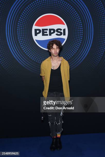 Tom Jay Williams attends the Pepsi 'Pulse Collection' Fashion Showcase at Overseas Passenger Terminal on April 17, 2024 in Sydney, Australia.