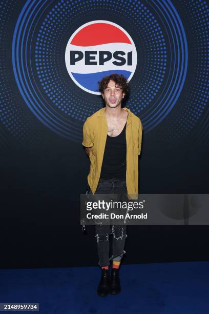 Tom Jay Williams attends the Pepsi 'Pulse Collection' Fashion Showcase at Overseas Passenger Terminal on April 17, 2024 in Sydney, Australia.